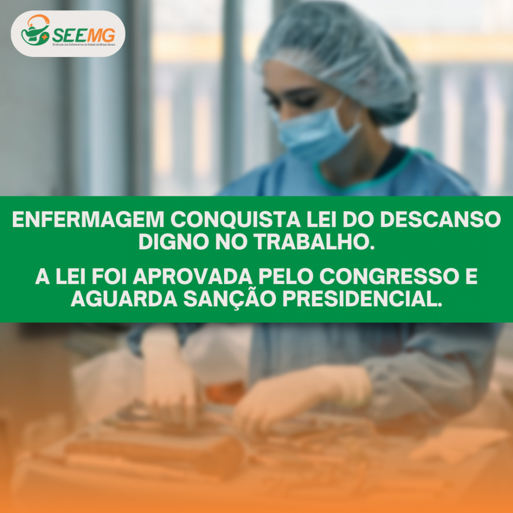 PLS que torna obrigatório espaços para descansos dos profissionais da enfermagem foi aprovado pelo Congresso