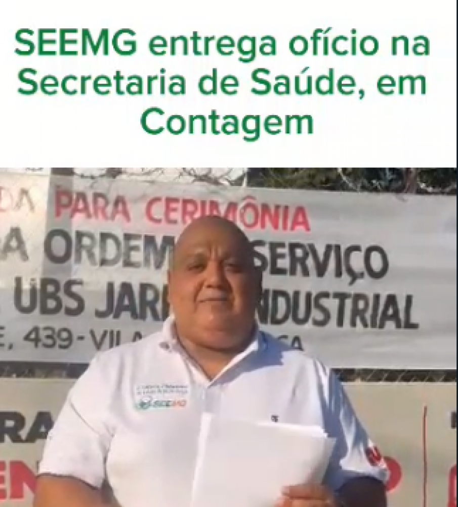 Na tarde desta quarta-feira (17/5/23), o enfermeiro Anderson Rodrigues, presidente do presidente do Sindicato dos Enfermeiros de Minas Gerais (SEEMG), entregou o Ofício Nº 082/2023 na Secretaria de Saúde, em Contagem/MG.