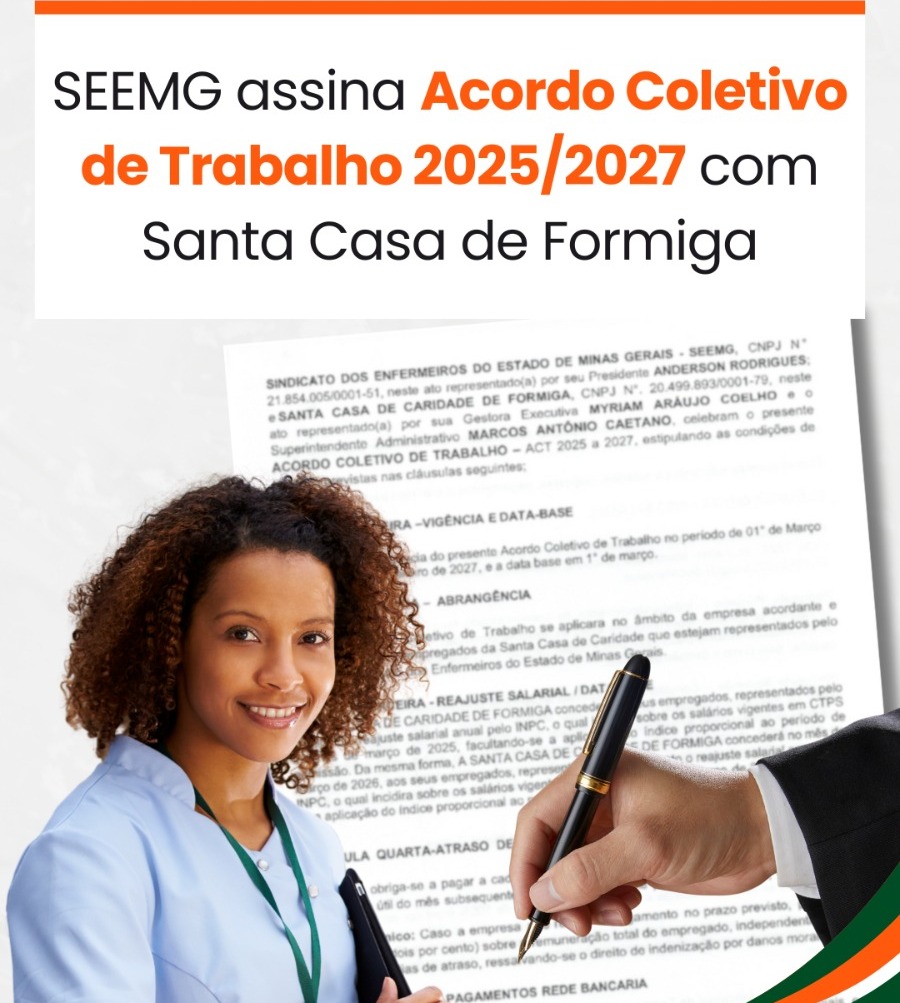 SEEMG celebra Acordo Coletivo de Trabalho com Santa Casa de Formiga