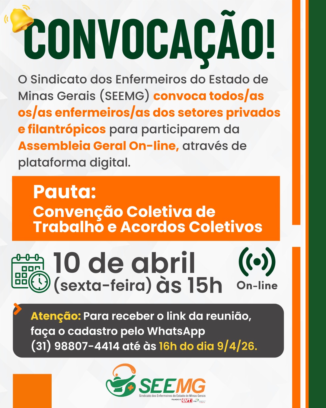 CONVOCAÇÃO DE ASSEMBLEIA GERAL ON-LINE