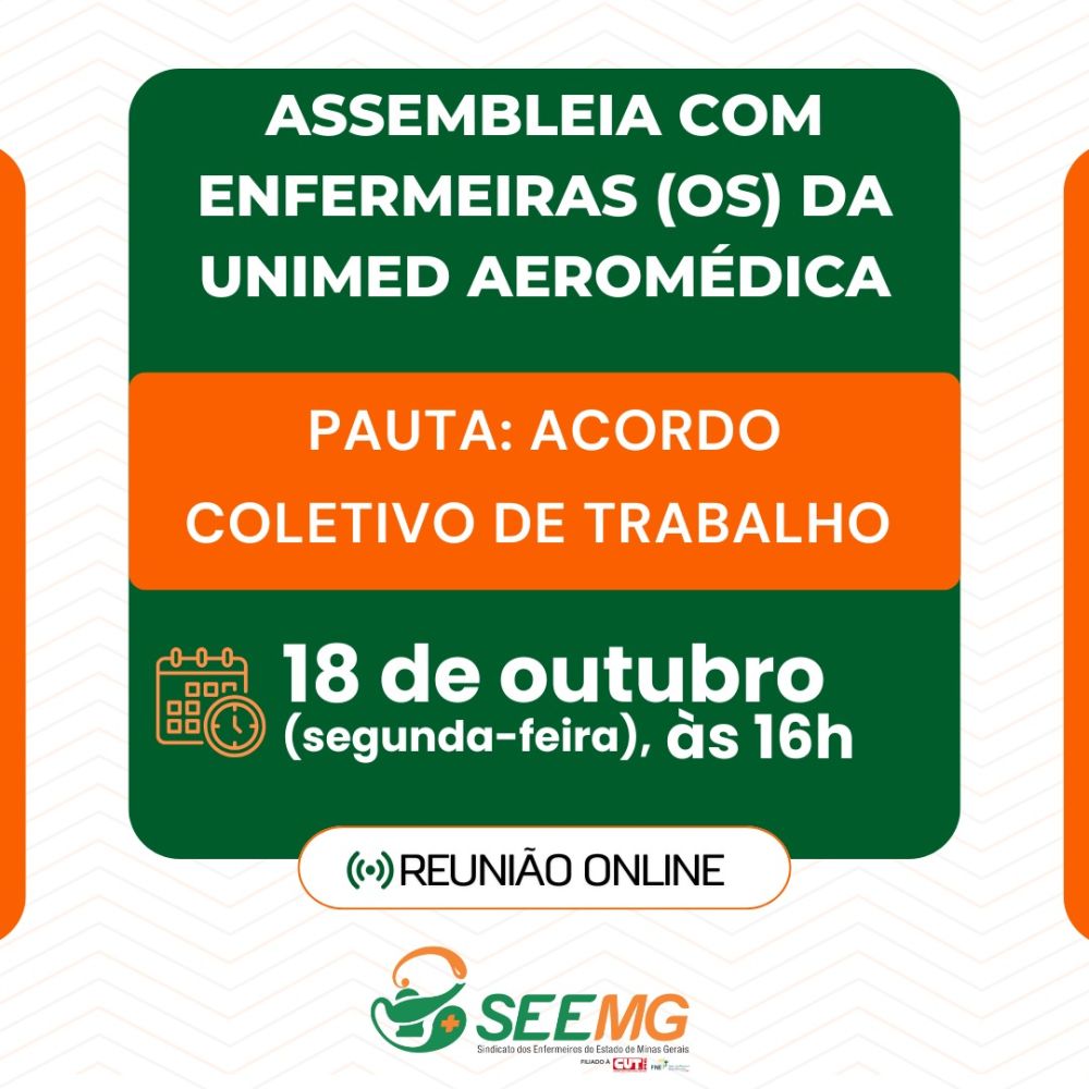 Convocação de Assembleia para enfermeiras (os) da Unimed Aeromédica