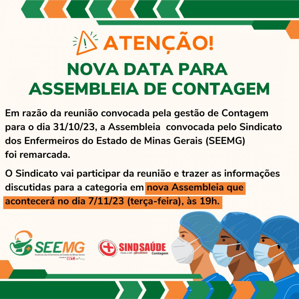 Atenção!!! NOVA DATA para Assembleia de Contagem!