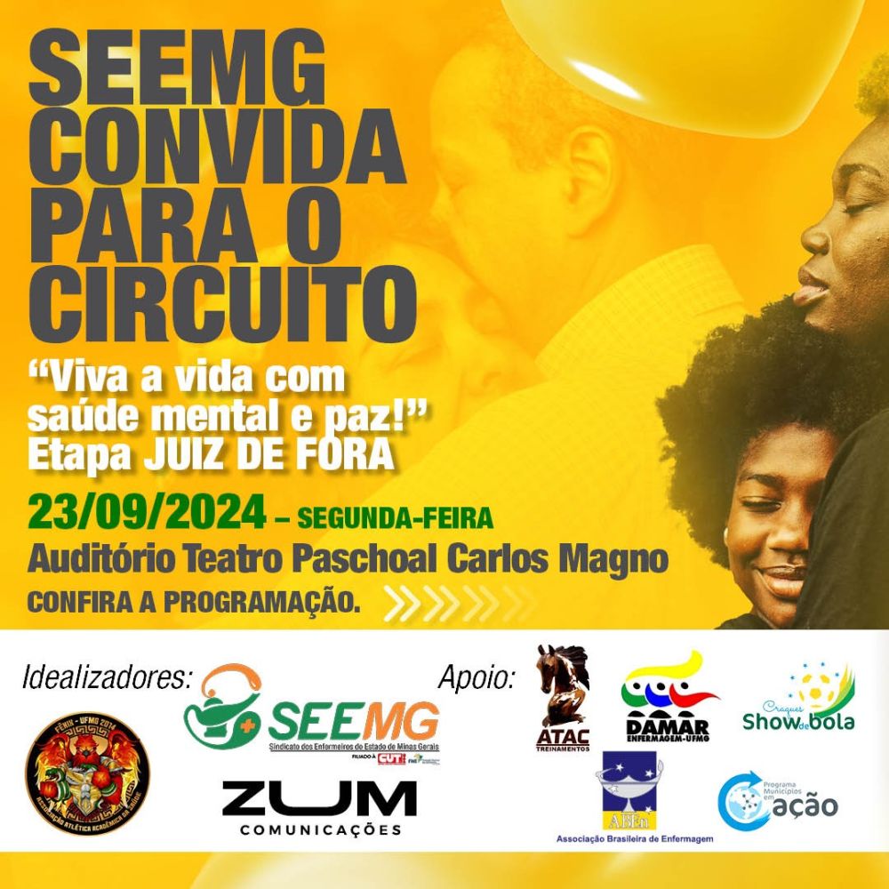 SEEMG convida para o Circuito “Viva a Vida com Saúde Mental e Paz” – Etapa Juiz de Fora