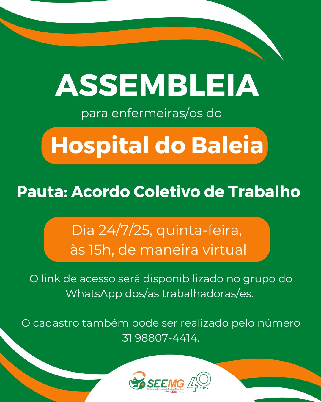 Assembleia para enfermeiros do Hospital da Baleia 24-07-25