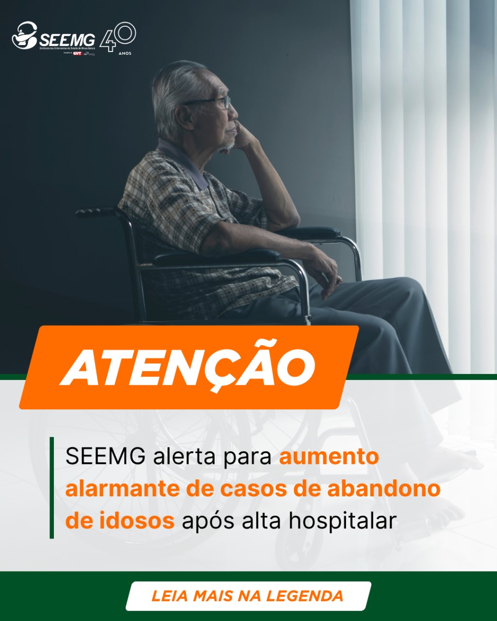 SEEMG alerta para aumento alarmante de casos de abandono de idosos após alta hospitalar