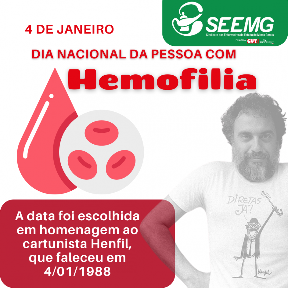 4 de janeiro - Dia nacional da pessoa com Hemofilia