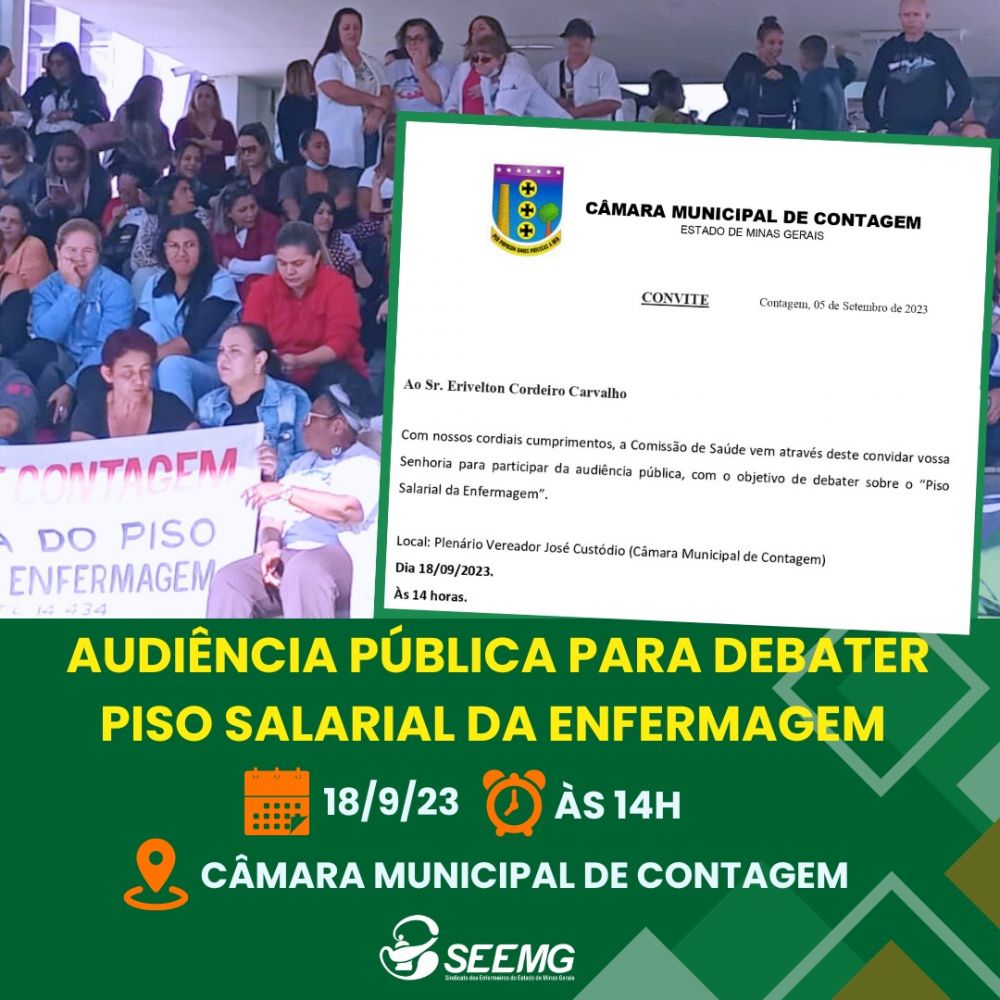 Convocação Importante para Enfermeiros, Técnicos, Auxiliares e Acadêmicos de Enfermagem em Contagem