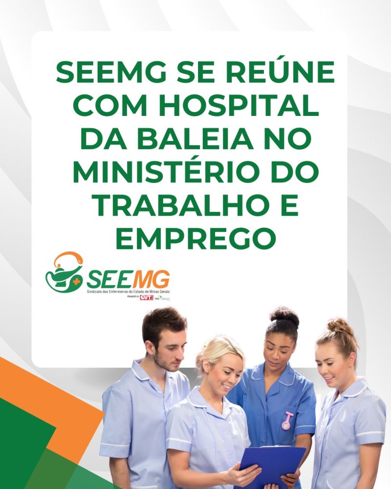 SEEMG SE REÚNE COM HOSPITAL DA BALEIA NO MINISTÉRIO DO TRABALHO E EMPREGO