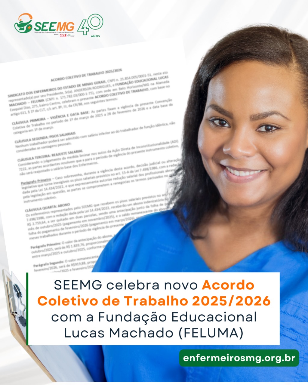 SEEMG celebra novo Acordo Coletivo de Trabalho 2025/2026 com FELUMA