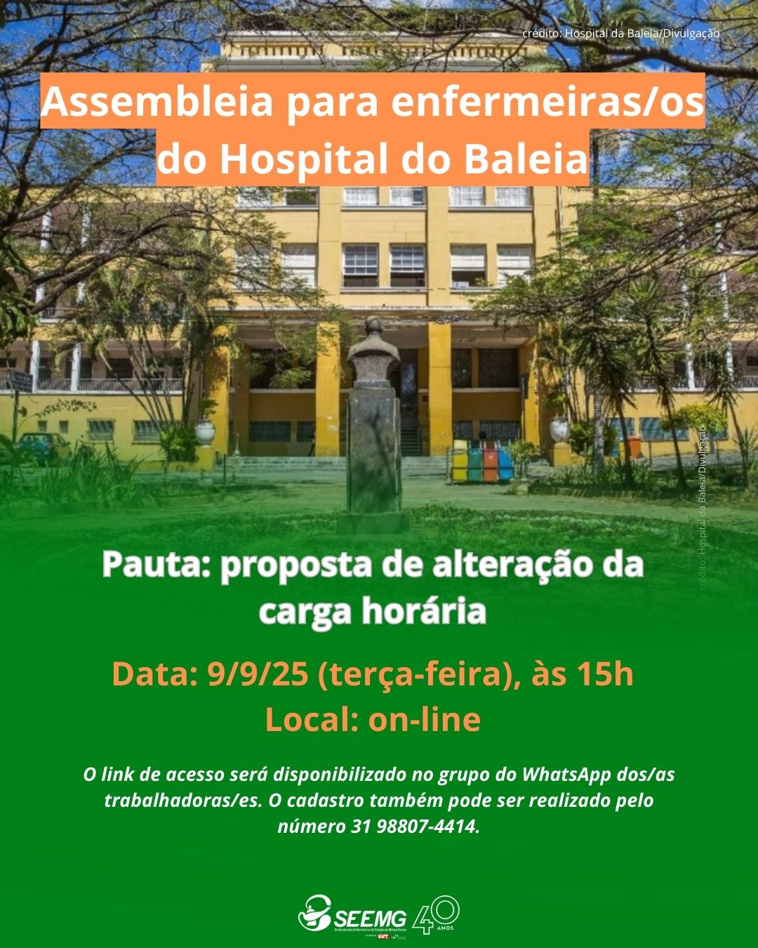 Assembleia para enfermeiras/os do Hospital do Baleia