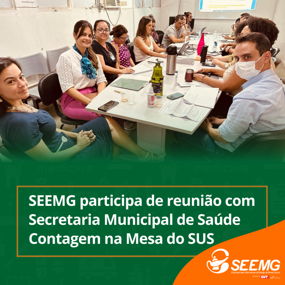 SEEMG se reúne com Secretária Municipal de Saúde de Contagem para debater condições de trabalho da enfermagem