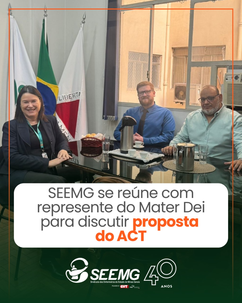 SEEMG se reúne com represente do Mater Dei para discutir proposta do ACT