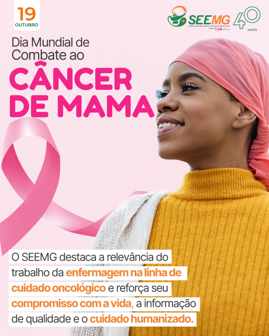 SEEMG reforça a importância da prevenção e do diagnóstico precoce do câncer de mama